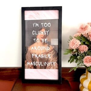 Fragile Masculinity Feminism Victorian Woman Canvas Art Print Framed Wall Art
